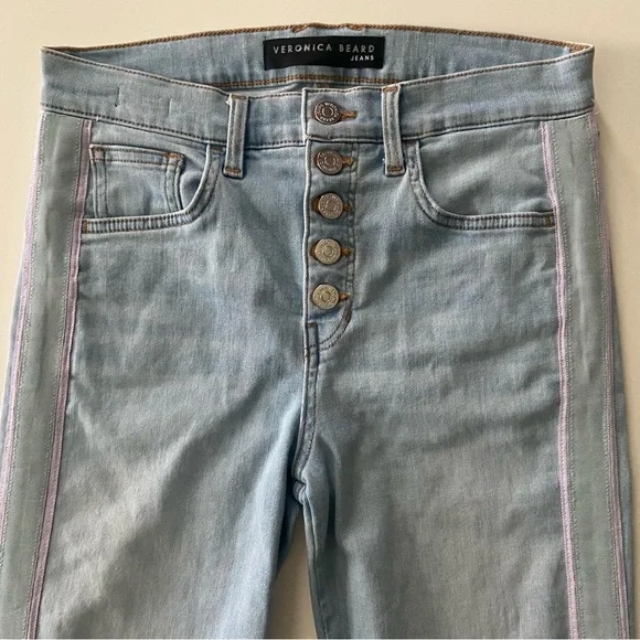 New Veronica Beard Carolyn Tuxedo Stripe Baby Boot Jeans Size 28/6 - Picture 5 of 11